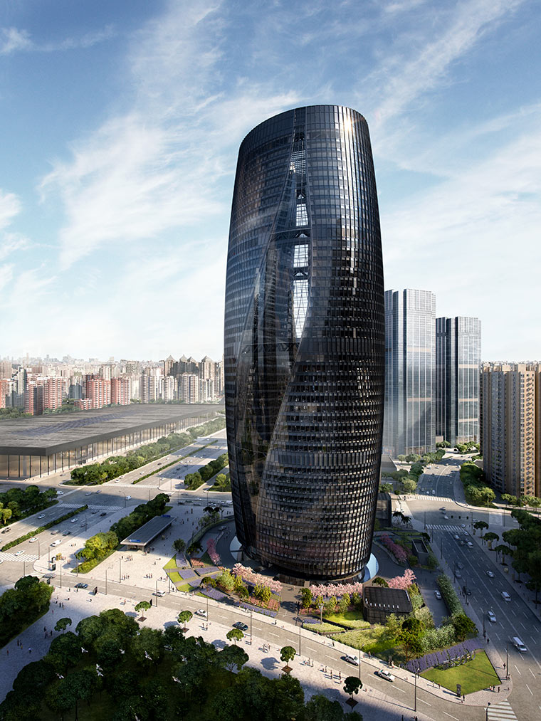 空間設計｜北京麗澤大廈：DNA雙螺旋結構，舞動世界最高中庭！｜設計盒子DESIGNBOX
