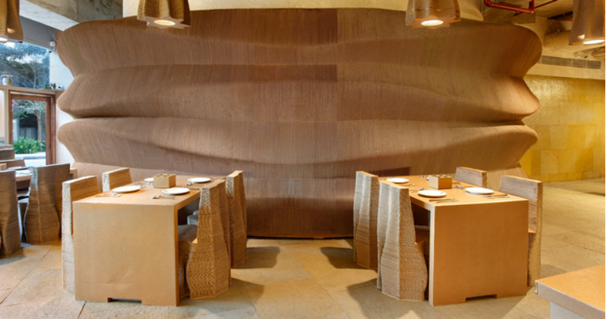 空間設計｜裸紙板堆積而成的藝術空間，體驗貓咪的快樂—紙板咖啡館｜設計盒子DESIGNBOX