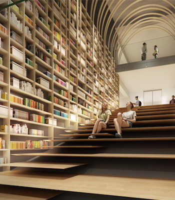 空間設計｜爵士、咖啡、文學：日本村上村樹圖書館2021開幕｜設計盒子DESIGNBOX