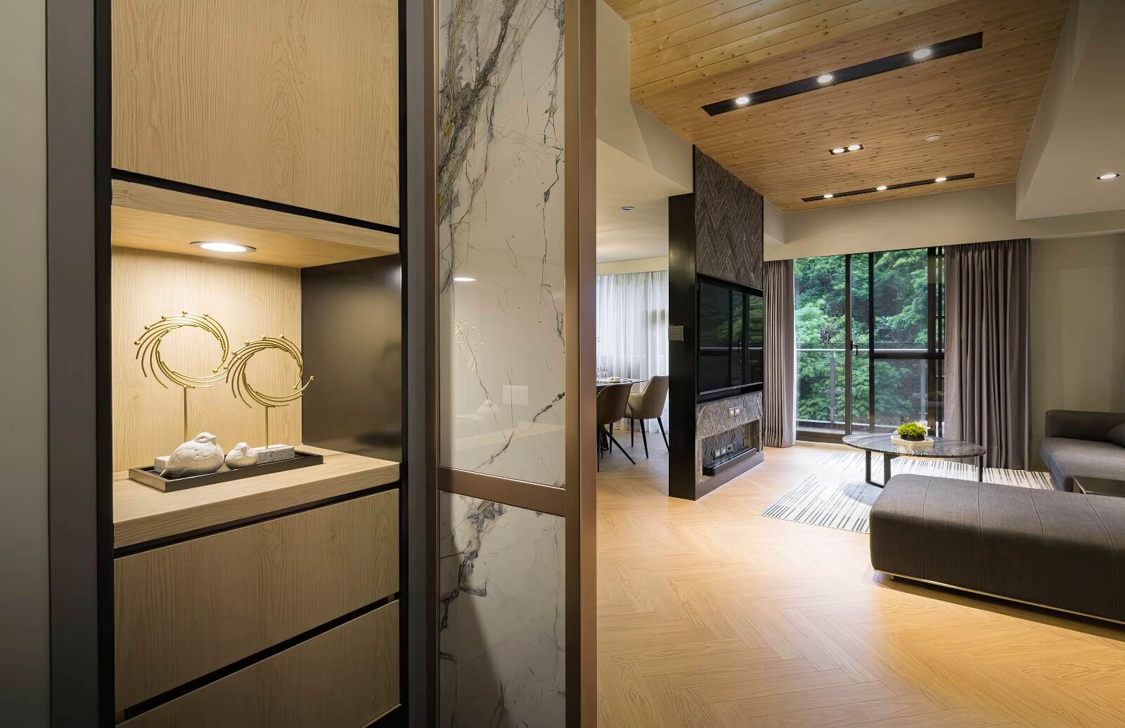 台北室內設計師推薦 │ 層序流轉，山景入框 │ 三宅一秀 郁琇琇 設計盒子DESIGN BOX2