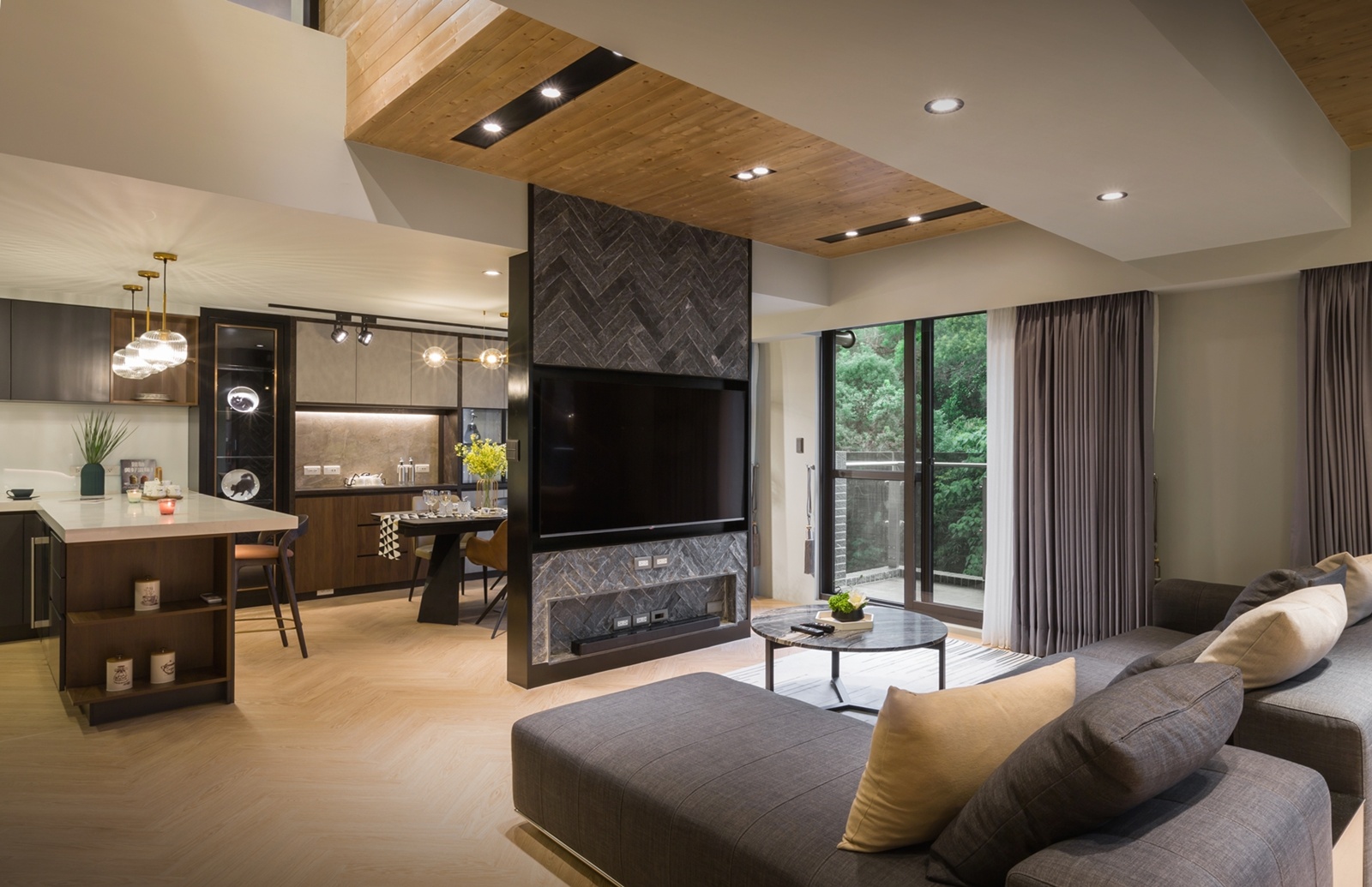 台北室內設計師推薦 │ 層序流轉，山景入框 │ 三宅一秀 郁琇琇 設計盒子DESIGN BOX5